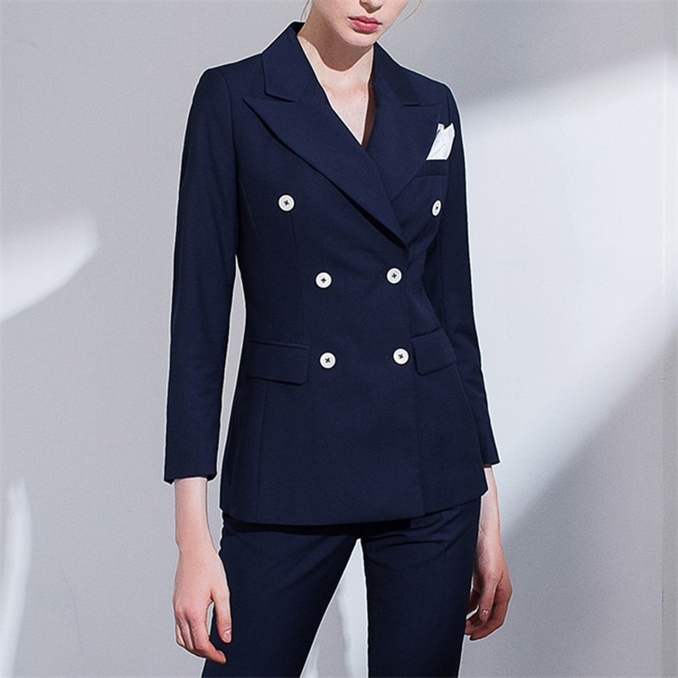 Custom OEM High End Quality Small MOQ Ladies Tuxedo Suits Jacket Pant Skirt Blazer Office Formal Uniforms For Women