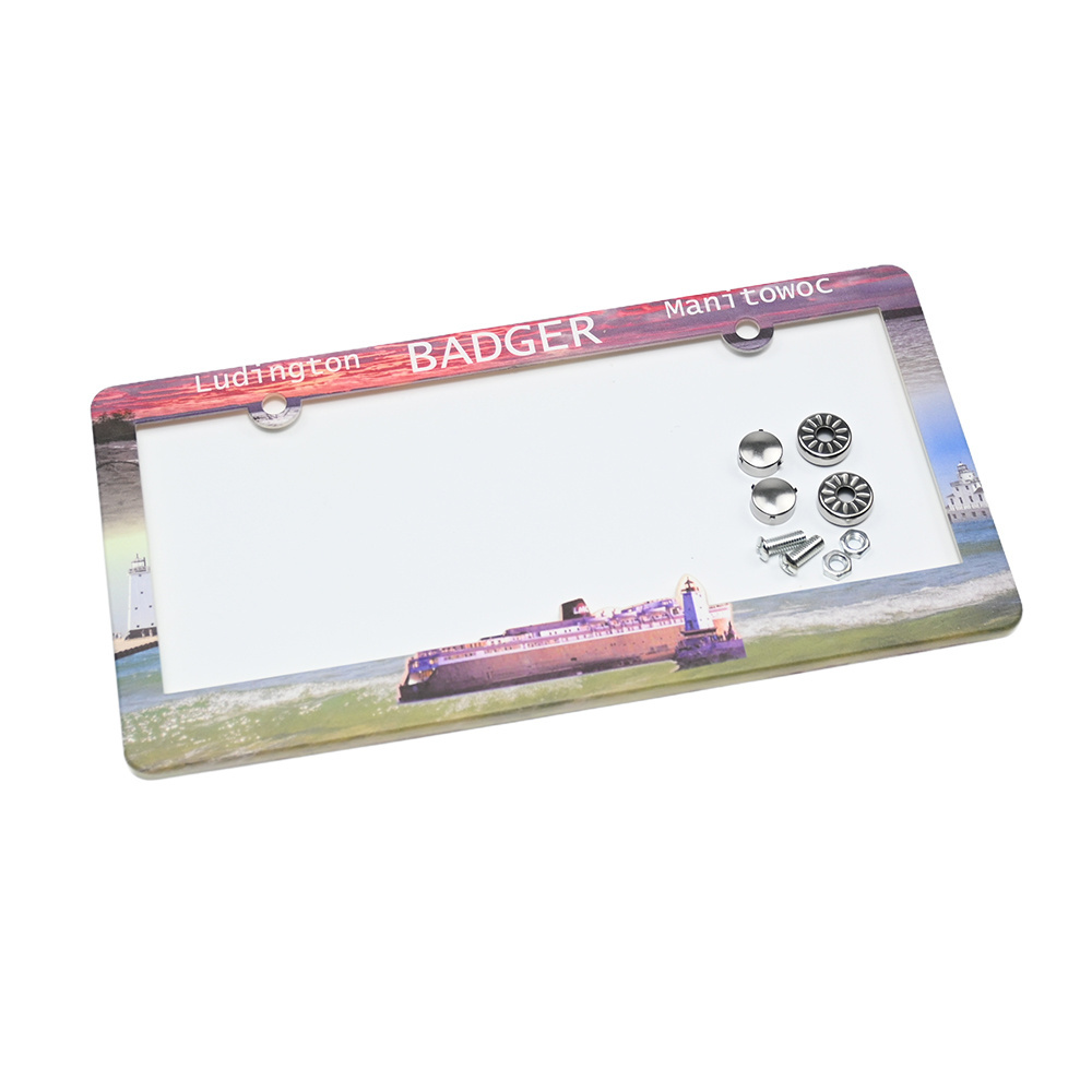 Custom Logo Printed Plastic Retractable American License Plate Frame Cover For Various Cars