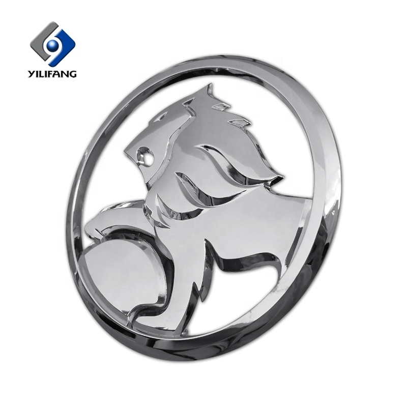 Custom Electroplate Surface 3d Plastic Abs Logo Chrome Silver Car Badge Auto Emblem For Car Body Decal