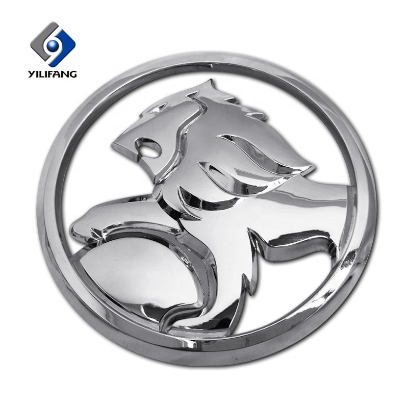 Custom Electroplate Surface 3d Plastic Abs Logo Chrome Silver Car Badge Auto Emblem For Car Body Decal