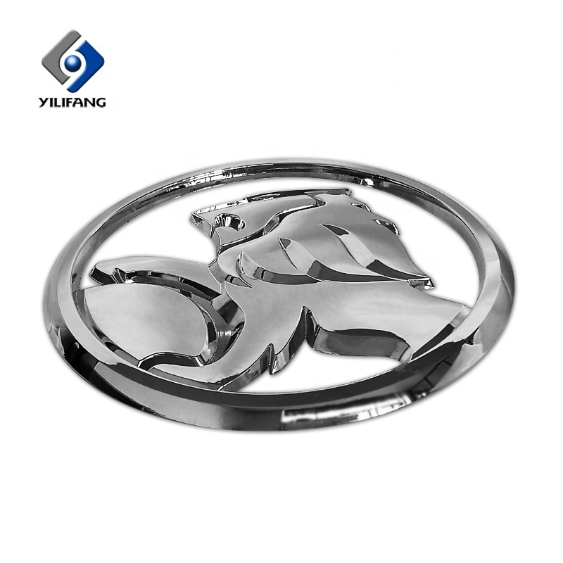 Custom Electroplate Surface 3d Plastic Abs Logo Chrome Silver Car Badge Auto Emblem For Car Body Decal