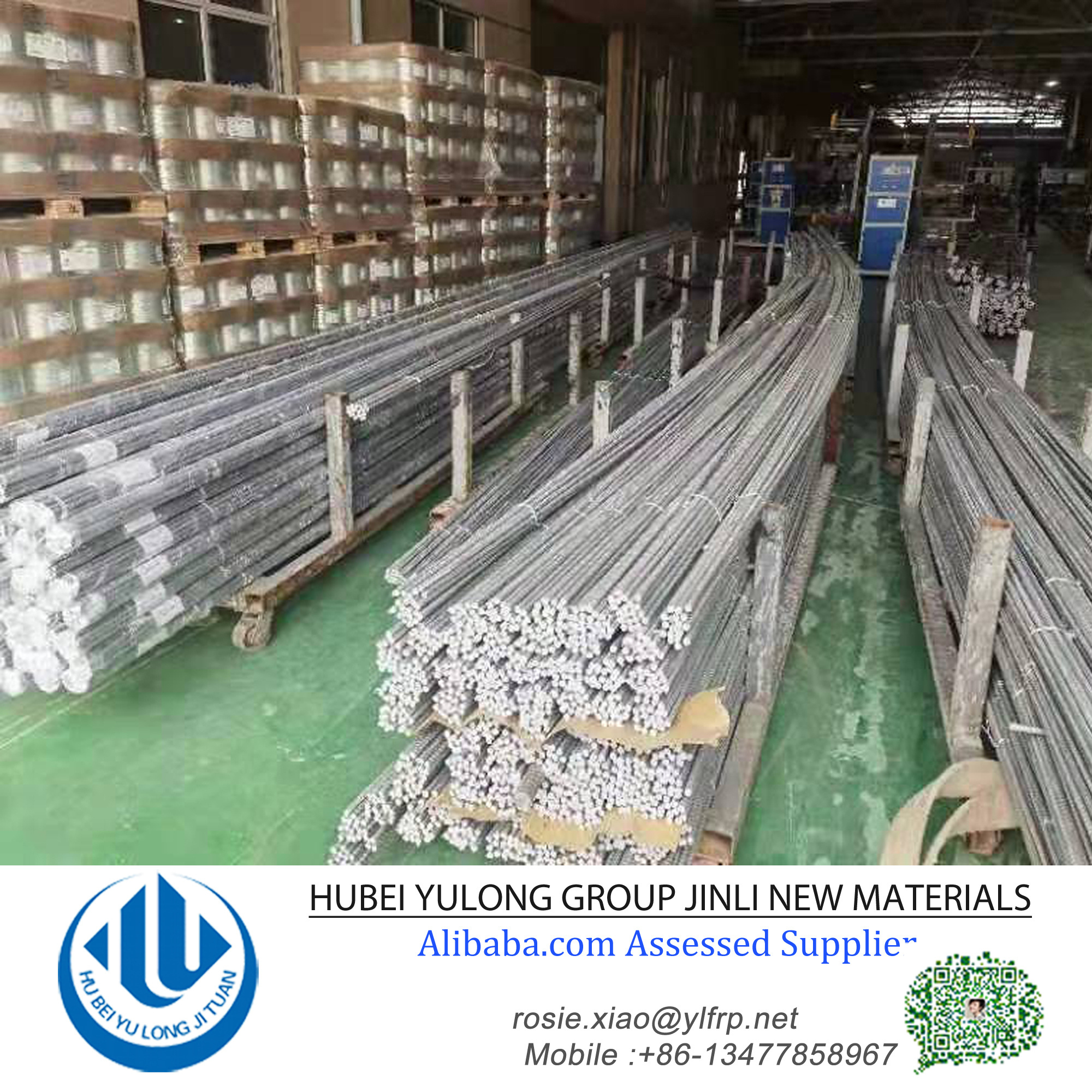 Epoxy Resin High Tensile Strength Gfrp Reinforced Plastic Fiberglass FRP Rebar Manufacturer