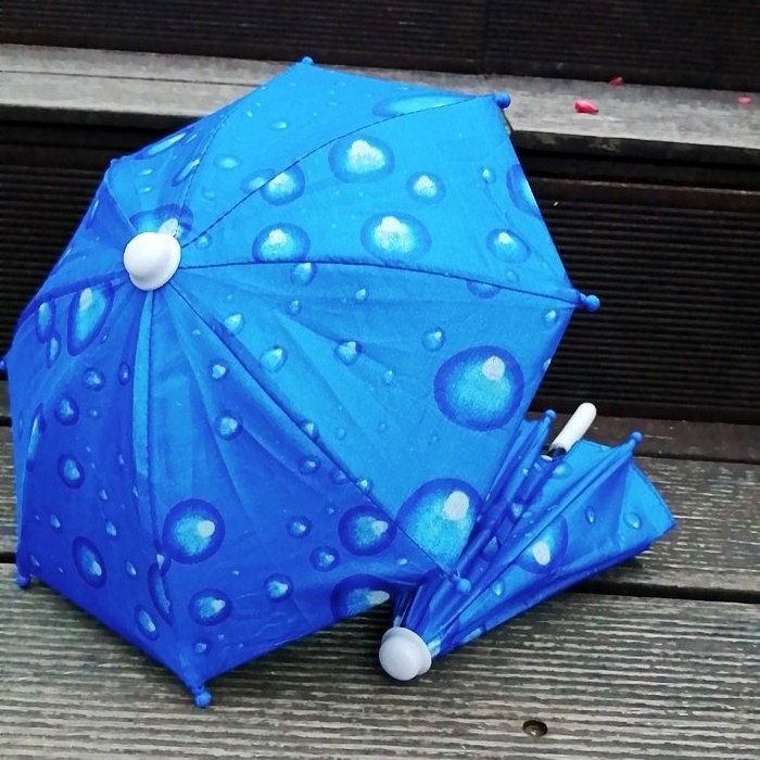 Outdoor bike toy umbrella art deco polyester fabric mobile phone sunblock rain umbrella