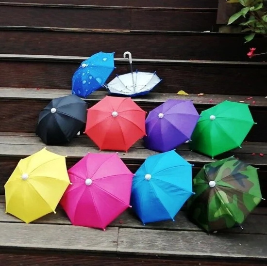 Sturdy Frame Small Size Manual Open Custom Display Toy Mini Umbrella for Phone