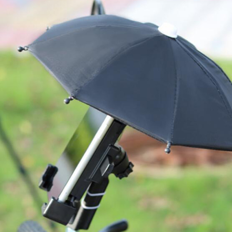 Car mobile phone sunscreen multi-functional stand mini take-out waterproof cycling shading lovely umbrella