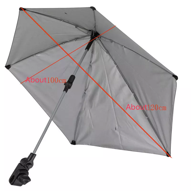 sun shade clamp umbrella wheelchair with umbrella UV Sunshade Sliver Coating Agile supply chain customization clip umbrella