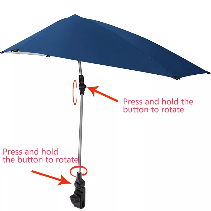 sun shade clamp umbrella wheelchair with umbrella UV Sunshade Sliver Coating Agile supply chain customization clip umbrella