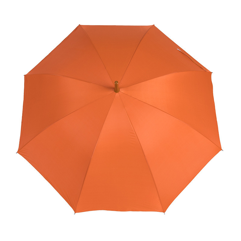 Orange Custom bank logo hook handle  customizable umbrella Factory direct sales long full body umbrella