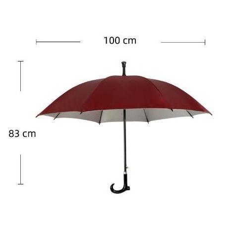 Walking Stick Umbrella 2-in-1 Umbrella cum Adjustable Walking Stick Reflective Umbrella Cane Crutches