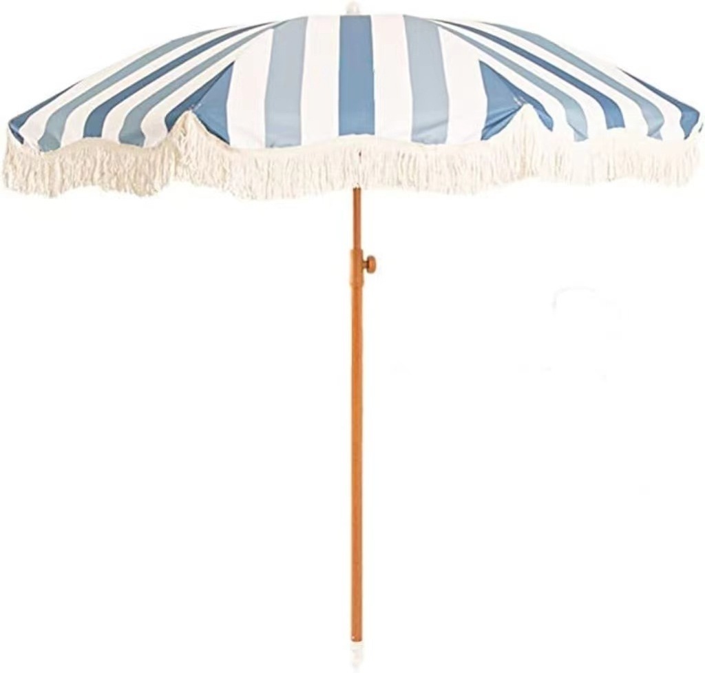 commercial outdoor beach garden Wholesale Yellow Stripe Outdoor Umbrella Cheap Beach Umbrella