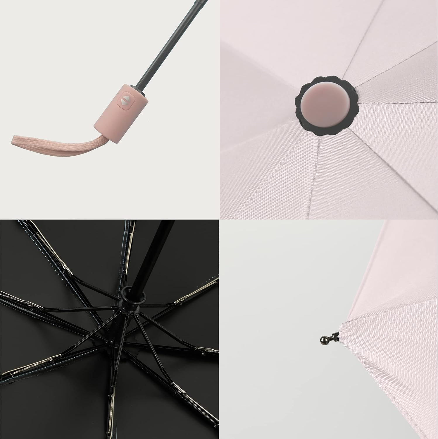 Pink 3 fold umbrella rainy season products promotion custom brand logo as gift women umbrella