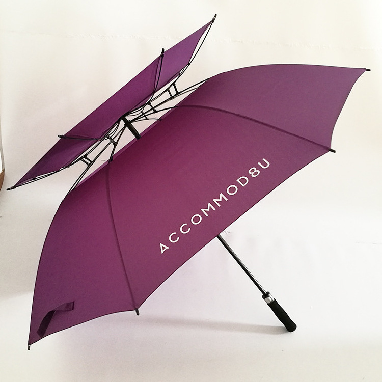 30 inch ventilated real double-layer golf umbrella three people with logo advertising umbrella printing windproof