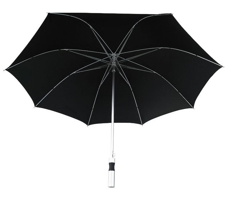 27 inch aluminum bone double outdoor weather umbrella automatic golf business long handle umbrella logo hot sell