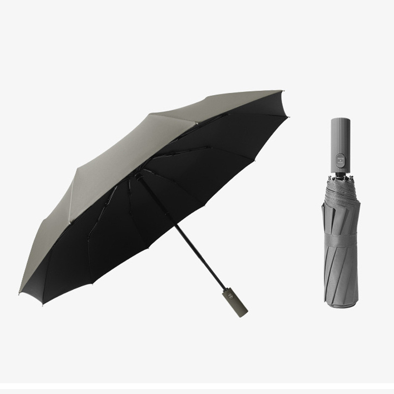 Agile supply chain Customized logo printed 3 folding umbrella Automatic UV prevent Sun and Rain dual umbrella