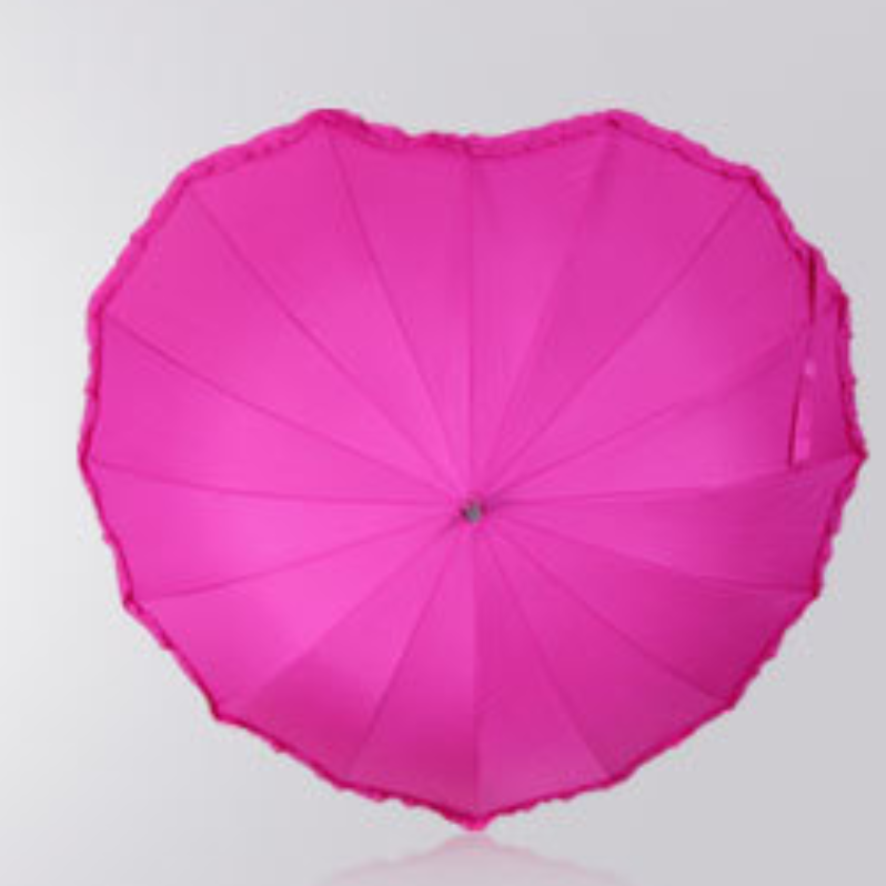 Unique design Special shape umbrella Customized logo Heart shaped Party Performance umbrella