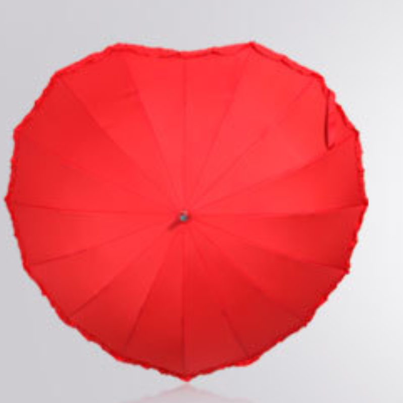 Unique design Special shape umbrella Customized logo Heart shaped Party Performance umbrella