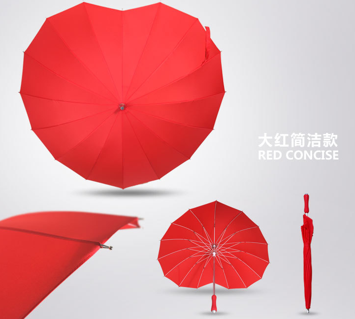 Unique design Special shape umbrella Customized logo Heart shaped Party Performance umbrella