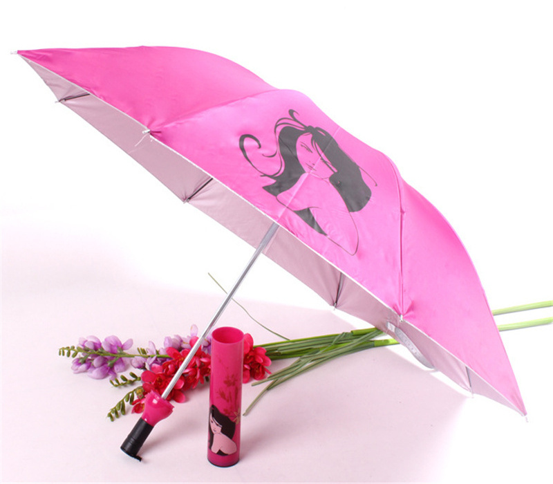 Fold Umbrella 21inch 8K 190T Pongee Wine Bottle Umbrella Printing Advertising gift Umbrella