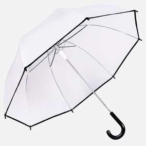 23inch 8K  paris transparent plastic clear umbrella for raining transparent