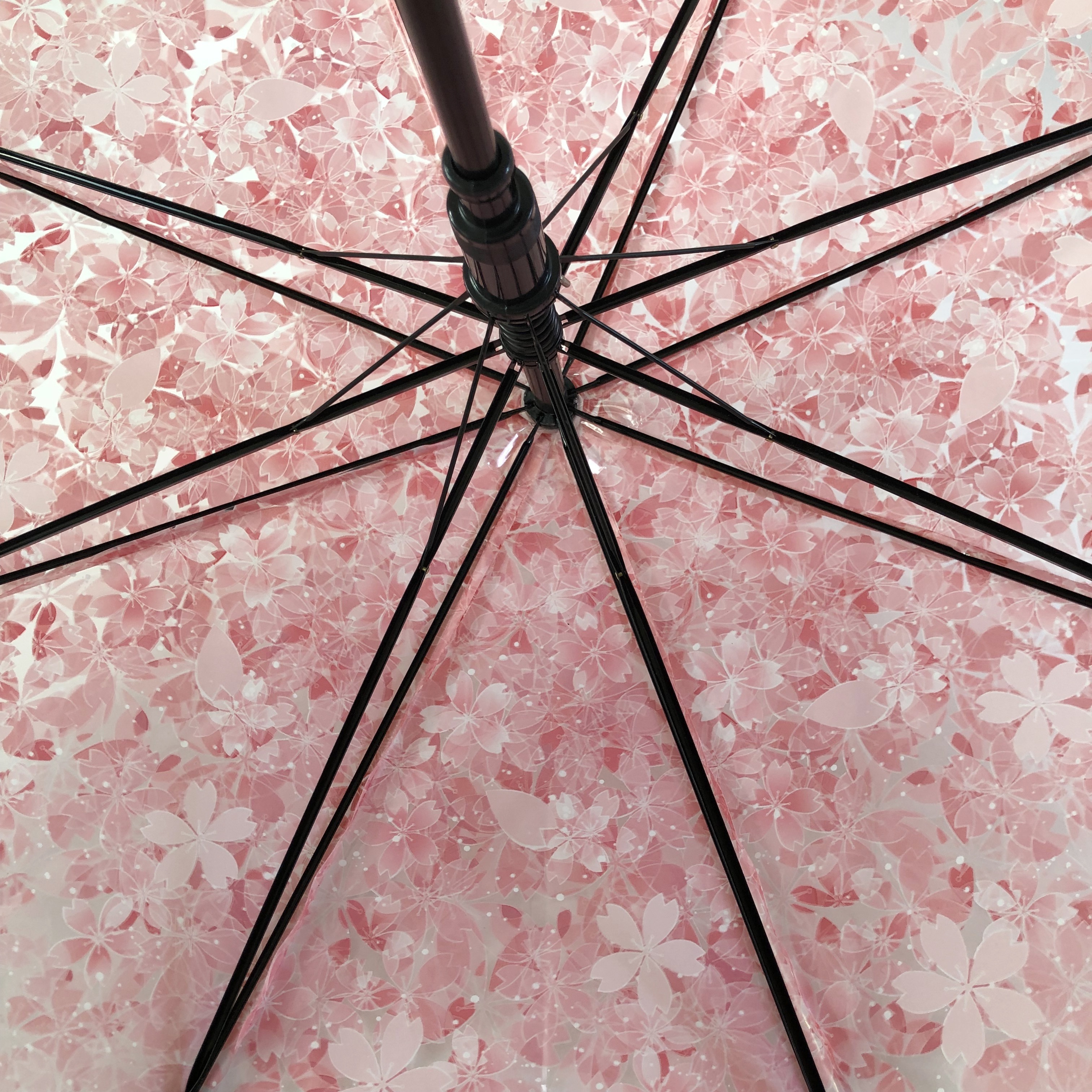 Customized Professional  POE clear compact sakura umbrella