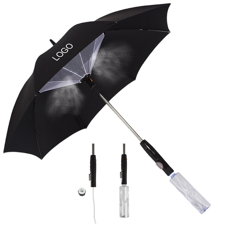 Customized Fan and Water Spray Mist Cooling Air Umbrella Umbrella Customized