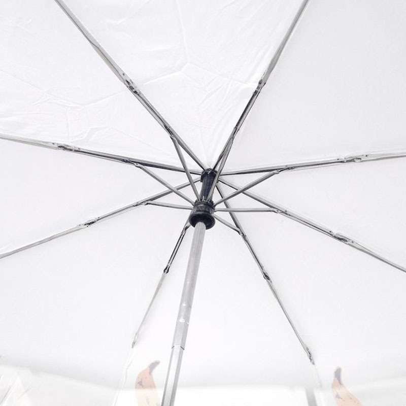 White Color Personalized Customized Fold Umbrella with Print Logo Umbrella