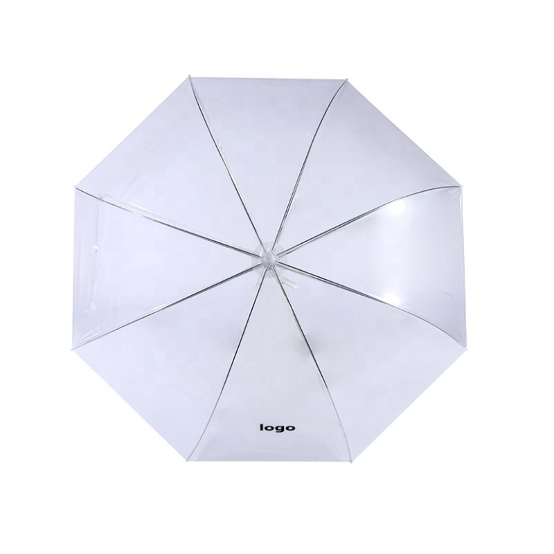 Advertising transparent POE full body Dome umbrella with print logo