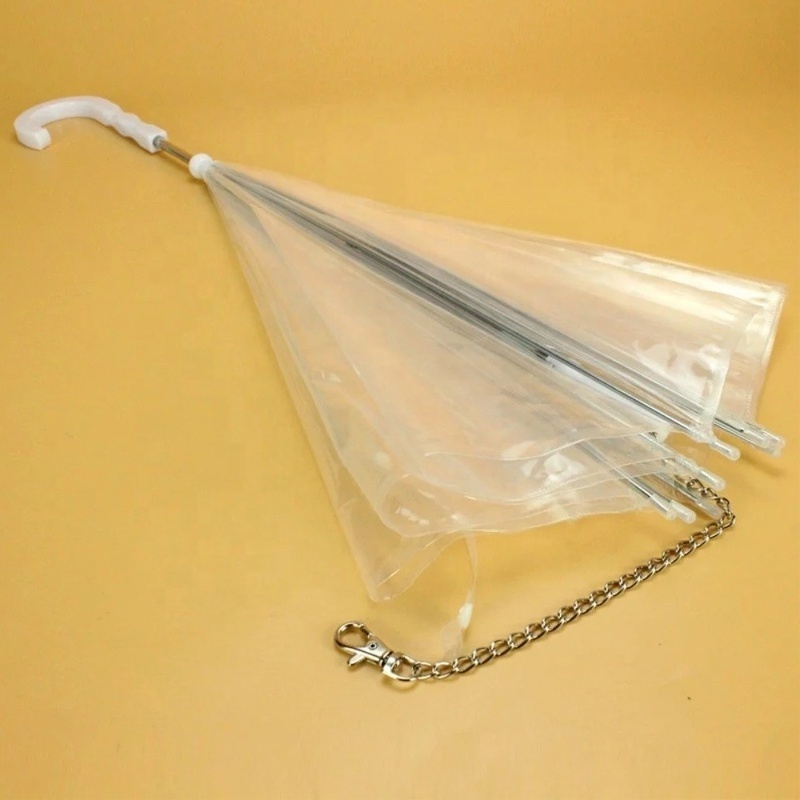 New Foldable Waterproof White transparent Pet Plastic Custom Umbrella For Dog High Quality