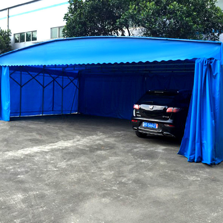 Outdoor Folding Large Storage Canopy Push and Pull Tent Big Clear Span Retractable Storage Waterproof Folding Car Garage Tent