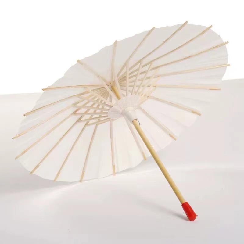 HOT SALE school Handmade props white Japanese paper umbrella wedding decoration Chinese paper umbrella