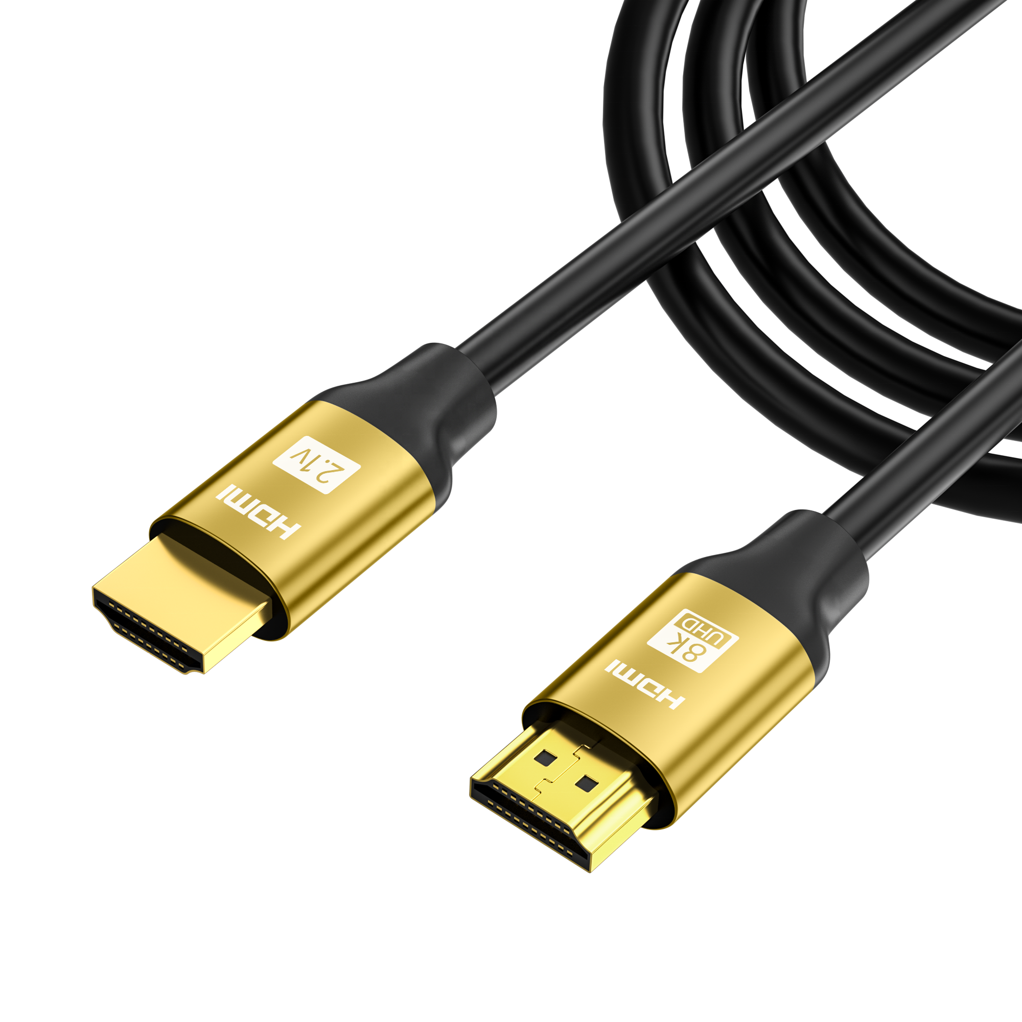 Ultra High-speed 8K HDMI 2.1 Video Audio Cable with PVC 8K 60HZ 4K 120HZ 48gbps Polybag Gray 6mm Computer Monitor Stock 1 Pcs YL-H030