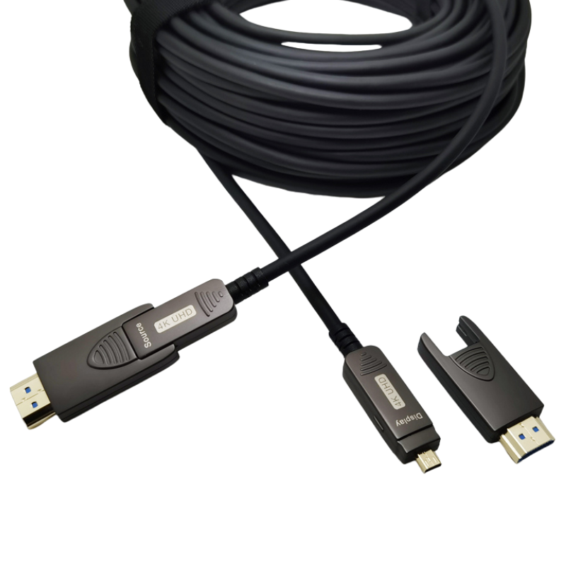 HDMI fiber Cable Customized length AOC Optical fiber hdmi cable 48Gbps 8K 4K 2.1V DisplayPort cable for HDTV 3m 5m 10m 20m 50m O