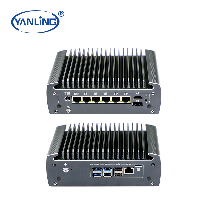 Yanling Fanless Mini PC i3/i5 10th IPC Industrial Computer with 2*POE optional Mini Box PC for Industrial control