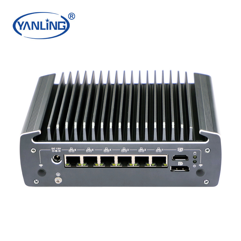 Yanling Fanless Mini PC i3/i5 10th IPC Industrial Computer with 2*POE optional Mini Box PC for Industrial control