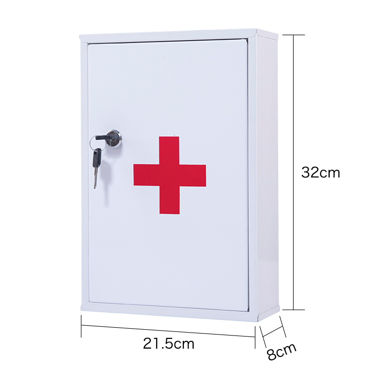 YooBox metal cold rolled steel medical wall mounted first aid box for medicine cabinet