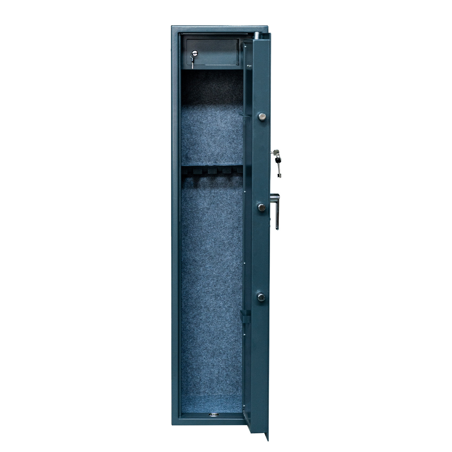 high quality heavy duty steel hidden gun cabinet metal long large size gun safe cabinet with ammo box