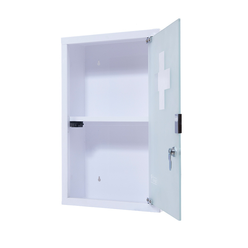 Traditional wall mounted galvanized steel three layer storage medicine cabinets