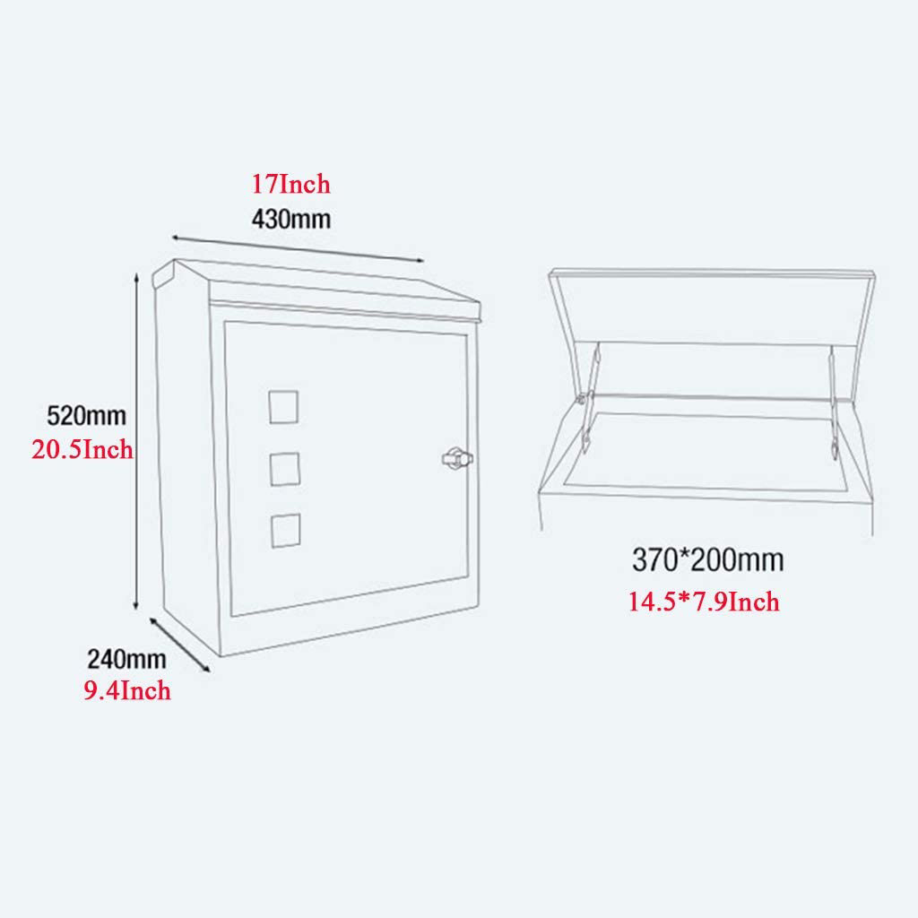 Outdoor smart parcel delivery box large parcel drop box for mail post and galvanized steel mailbox