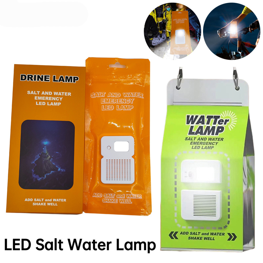 200H Camping Lantern Emergency Salt Water Powered Portable LED Salt Water Lamp Lantern