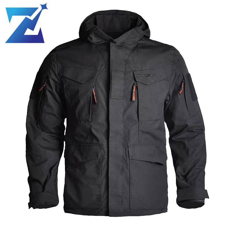 M65 tactical hiking jacket windproof waterproof field CS shooting sportswear outdoor hunting jacket hooded winter men