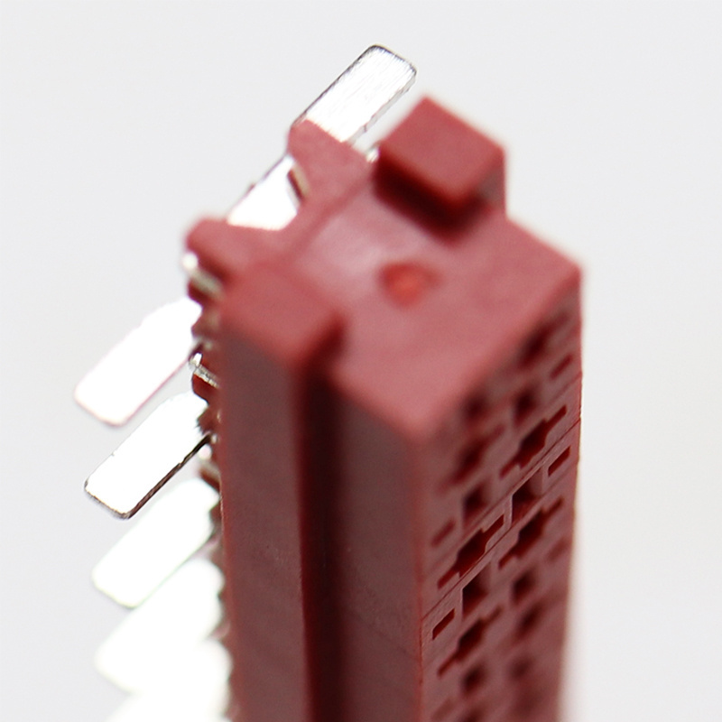 Hot sale connector red idc 1.27 2.0 2.54 pitch positions 4-20 pins idc socket cable staggered wire to board red idc connector