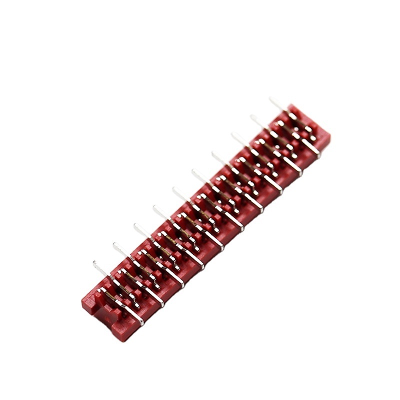 Hot sale connector red idc 1.27 2.0 2.54 pitch positions 4-20 pins idc socket cable staggered wire to board red idc connector