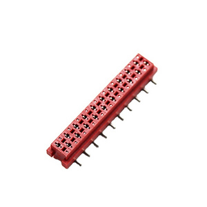 Hot sale connector red idc 1.27 2.0 2.54 pitch positions 4-20 pins idc socket cable staggered wire to board red idc connector