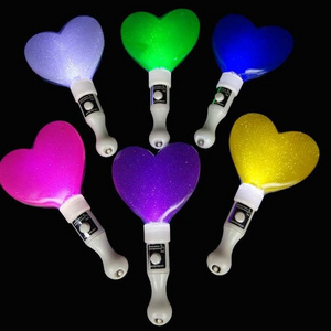 LED Heart Stick Flashing Light Glow in the Dark Rave Party Decoration for Wedding Concert Christmas Ramadan Events