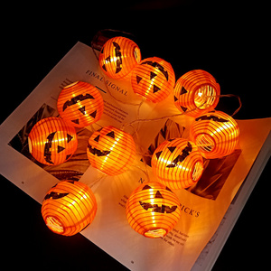 New product outdoor waterproof party decoration warm white color 30 led solar pumpkin Halloween string lights