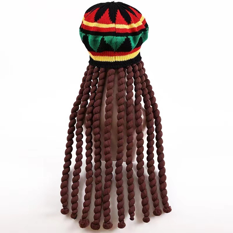 Dreadlocks Wig Bob Marley Caribbean Fancy Dress Cap jamaican reggae rasta hat