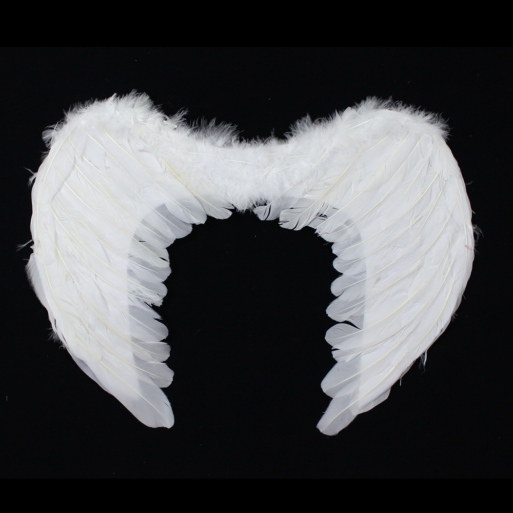 halloween cosplay party black white pink red angel feather wings for women and kids