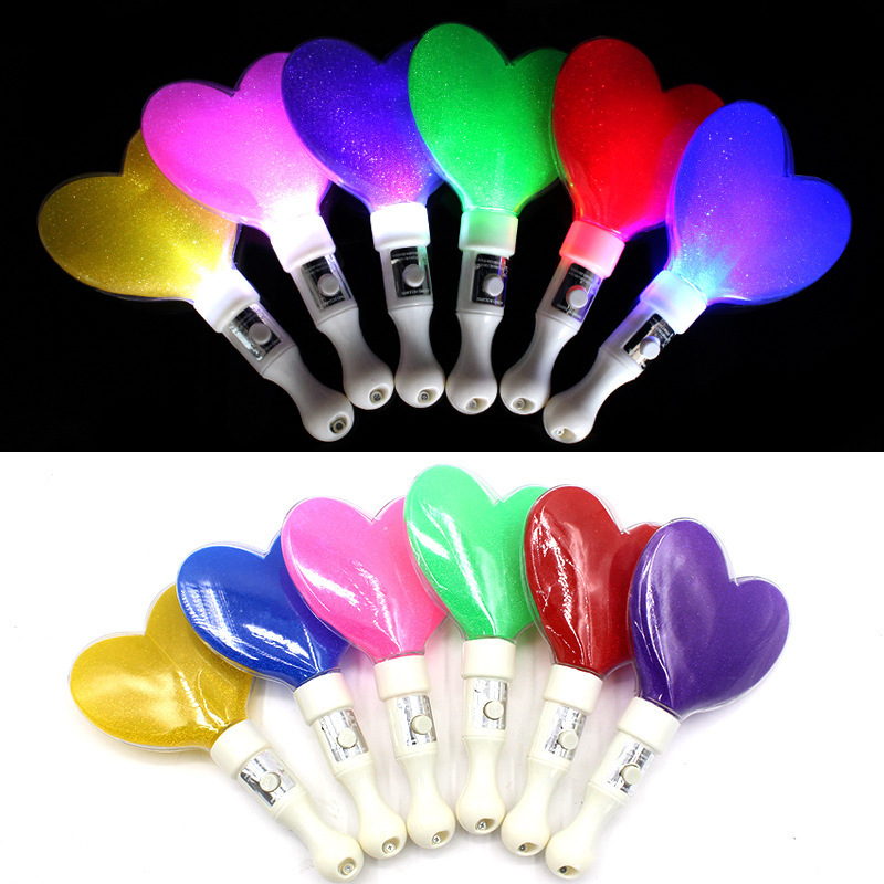 Led Party Rave LED Heart stick Flashing Light up stick glow in the Dark Wedding Concert Event Party Supplies Decoration