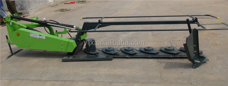 Rotary 6 discs finger wheel lawn hay mower/rotary mounted mower/alfalfa cutter harvester machine