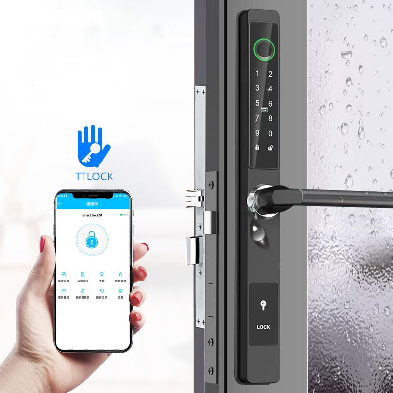 Slim Cerraduras Para Puertas IP65 Waterproof Password Card Mechanical Key TTlock APP Fingerprint Smart Door Locks